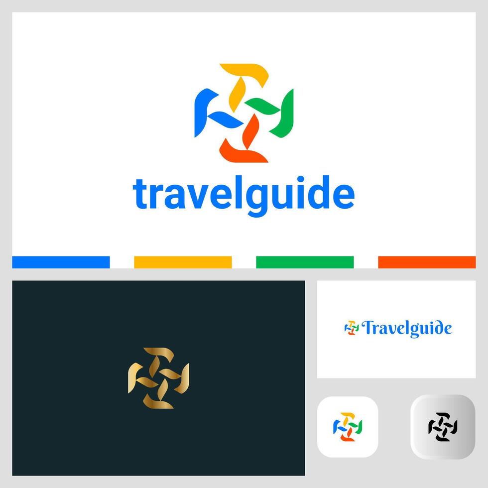 business logo design, travel logo branding vector