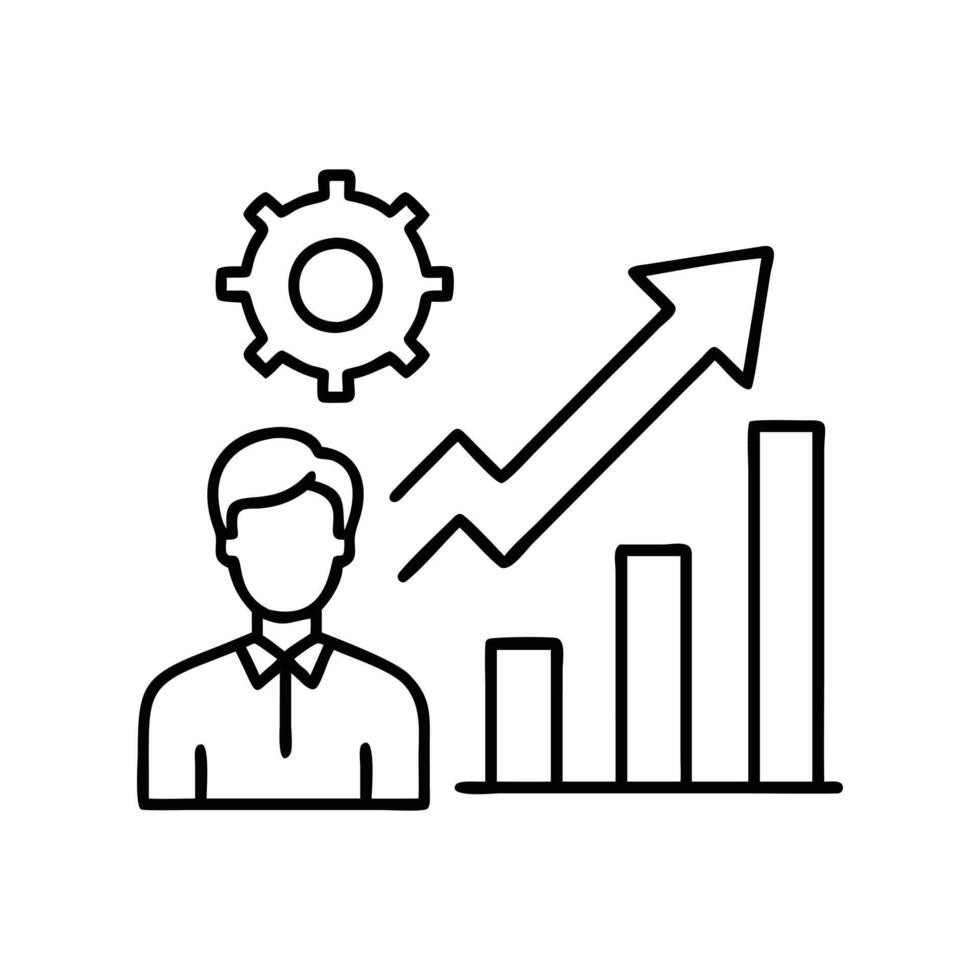 professional career growth efficient grow graph vector