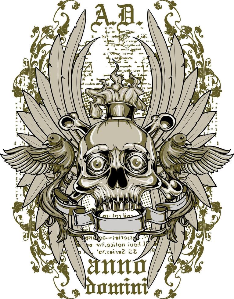 Anno domini design on white background vector