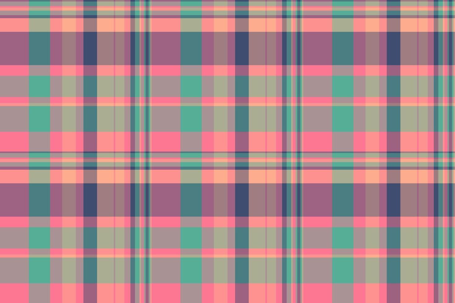 Canvas check tartan pattern, creative seamless fabric texture. Marketing textile plaid background in pastel and red colors. vector