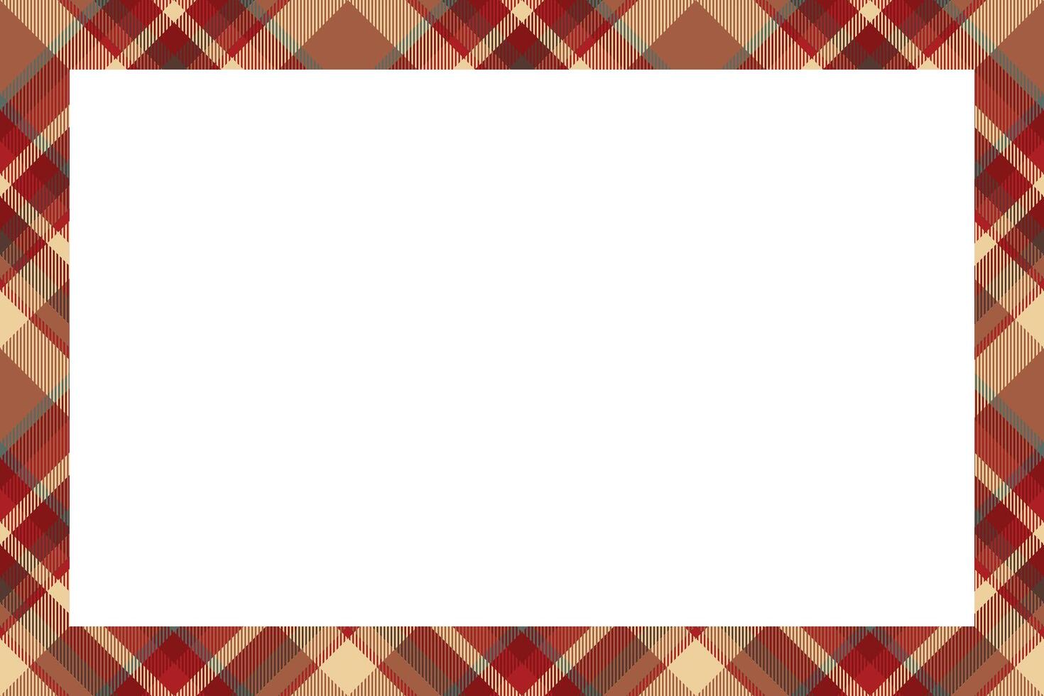 Vintage frame . Scottish border pattern retro style. Tartan plaid ornament. vector