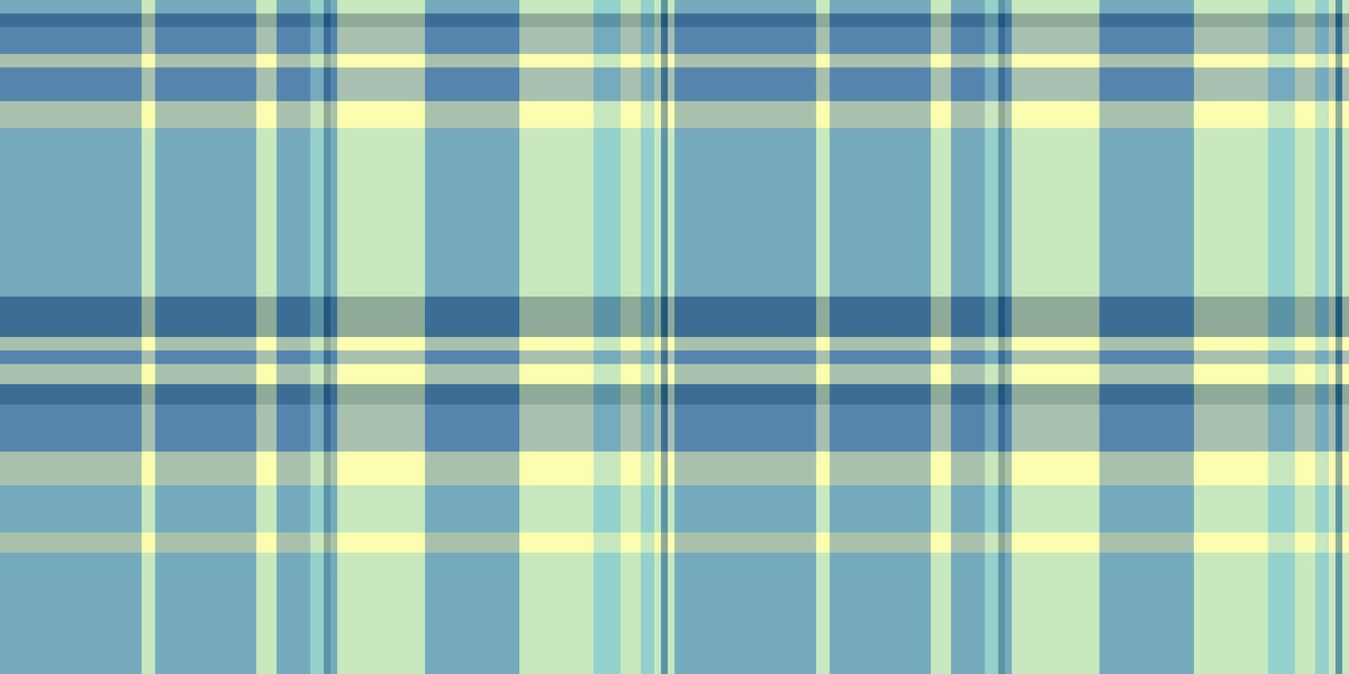 Styled textile texture , horizon tartan pattern check. 70s seamless fabric background plaid in cyan and pastel colors. vector