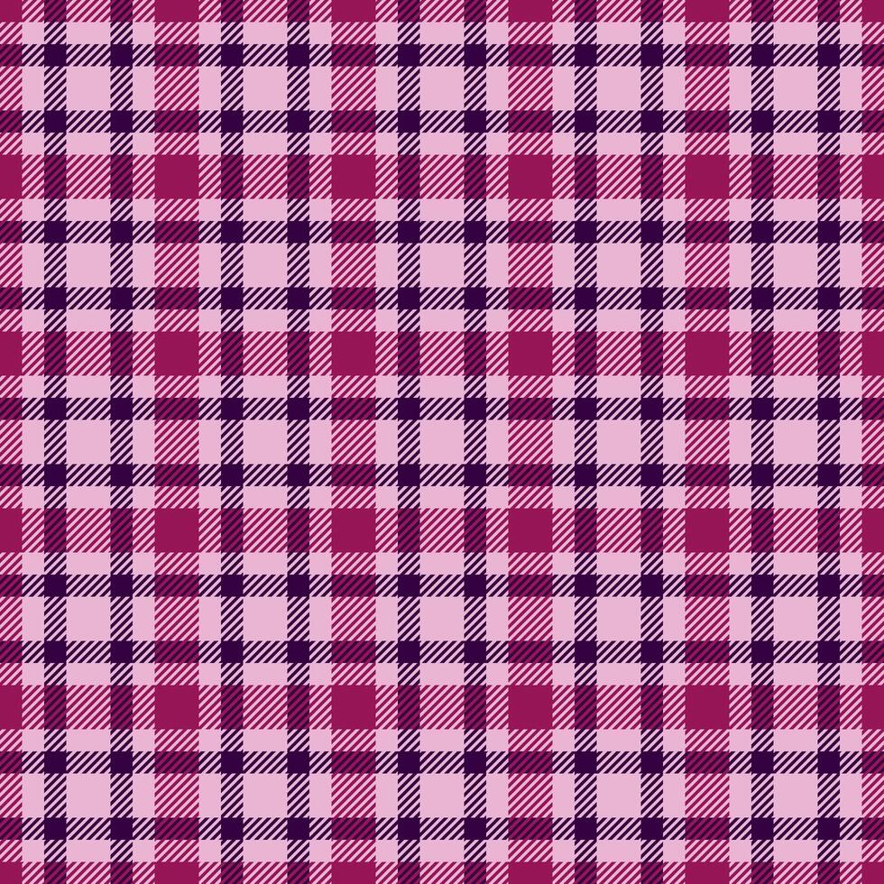 Ragged textile check seamless, quilt plaid background texture. Shabby tartan pattern fabric in light and dark colors. vector