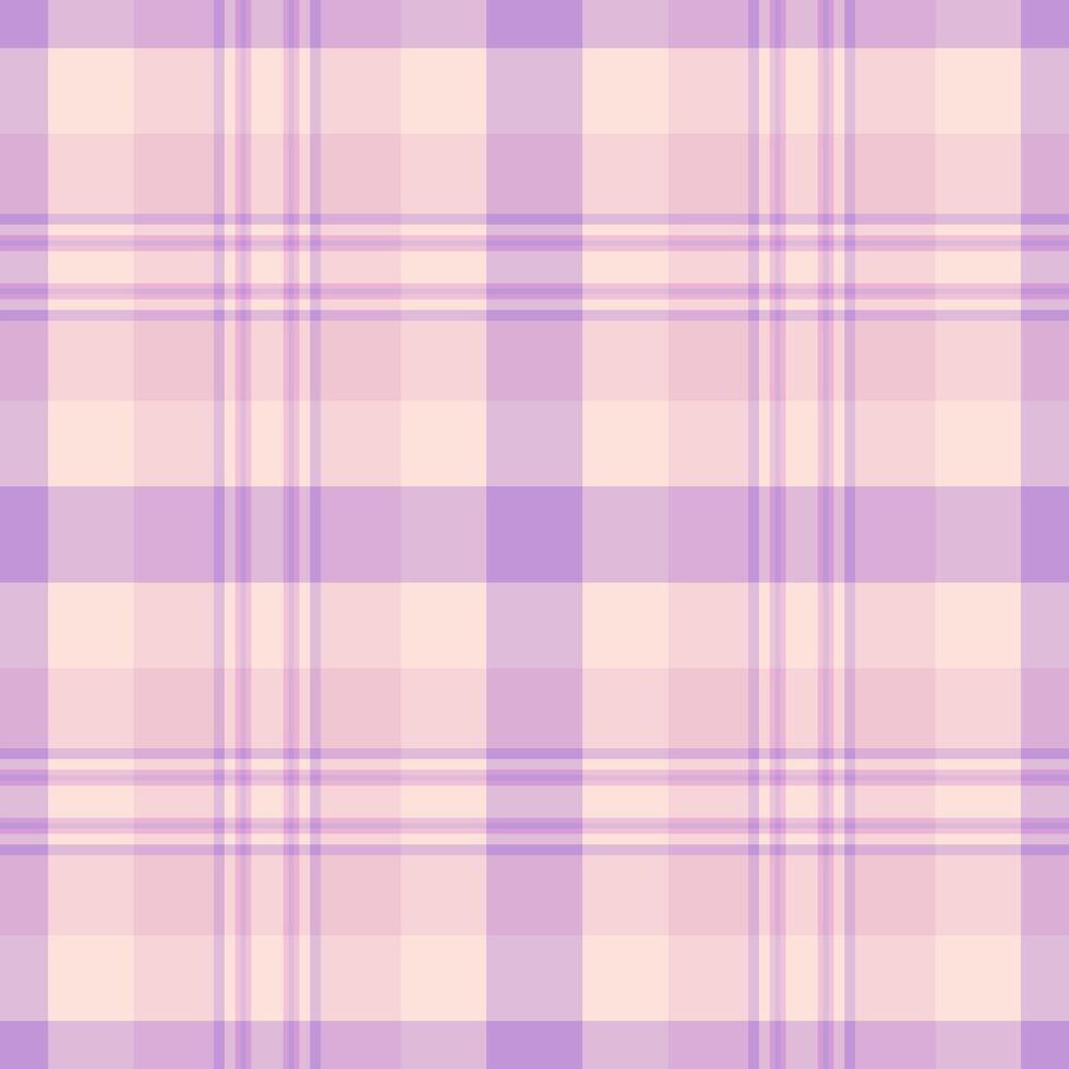 Best background check texture, seasonal plaid pattern seamless. Greeting card tartan textile fabric in light and purple colors. vector