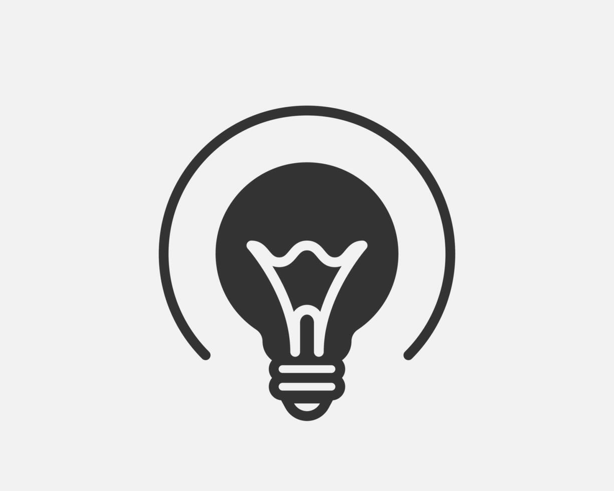 Light bulb icon . Llightbulb idea logo concept. Lamp electricity icons web design element. Led lights isolated silhouette. vector