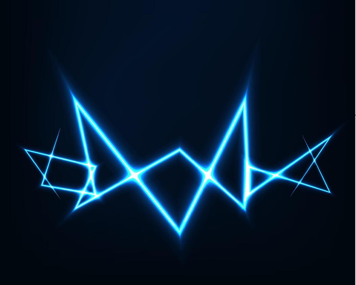 Abstract background electric light. Spark flash effect. Bright curved line. Neon glowing curves. vector