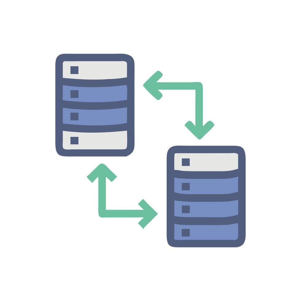 base de datos replicación tecnología icono 54228787 Vector en Vecteezy