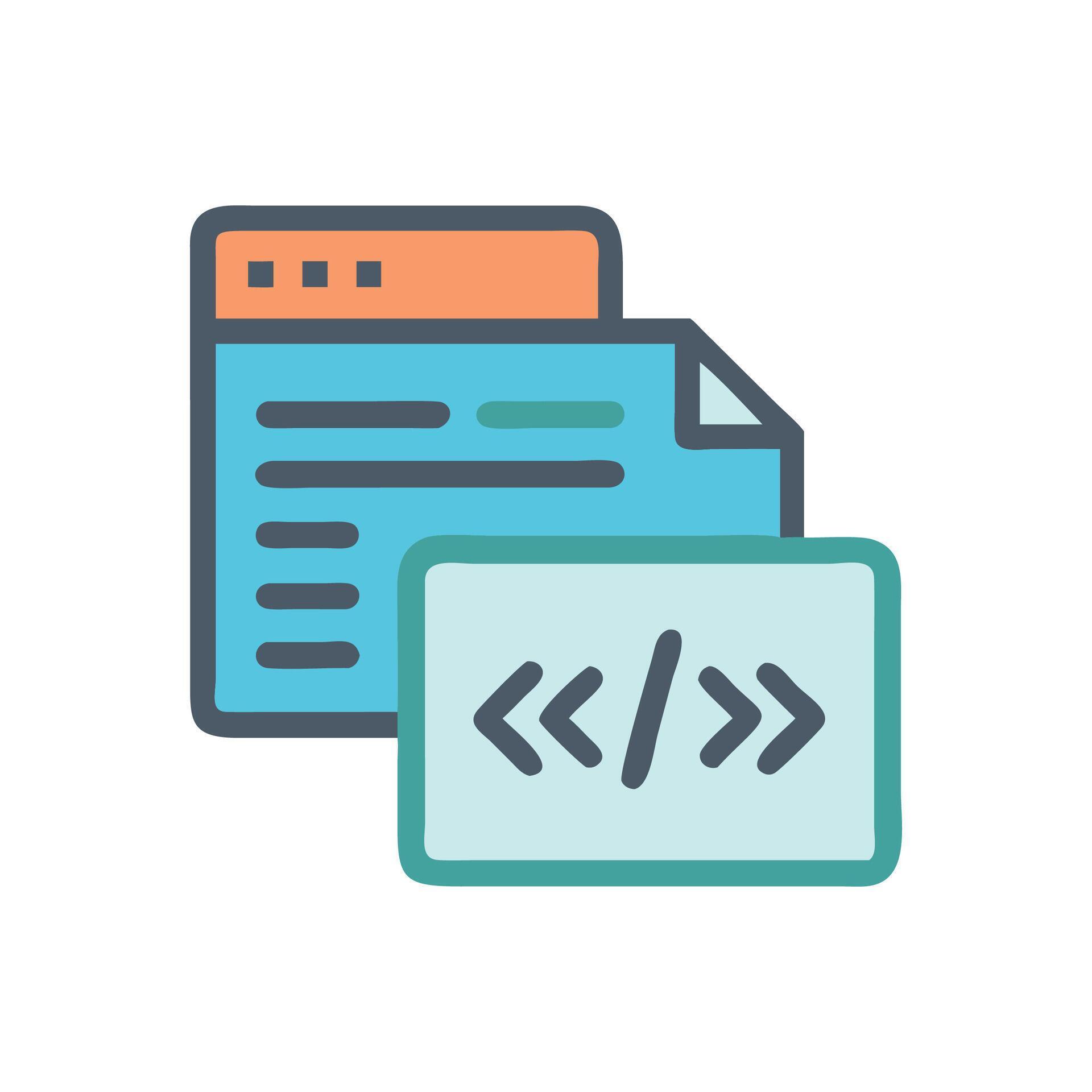 Stylish Source Code Repository Icon 54229460 Vector Art at Vecteezy