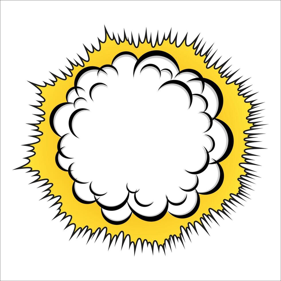 Explosion pop art style. Comic speech bubble vector