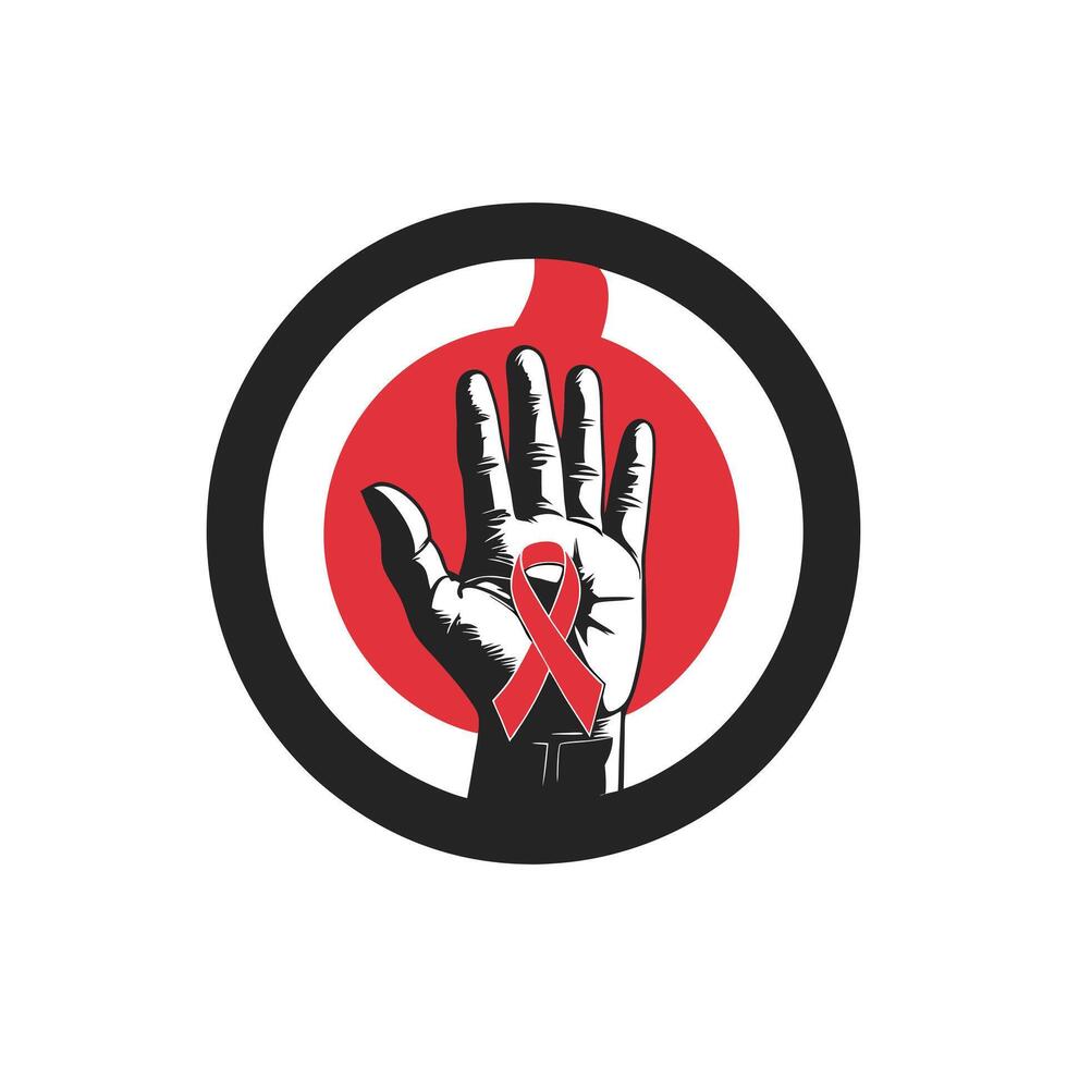 Stop Human Trafficking A Hand Raised for Justice vector