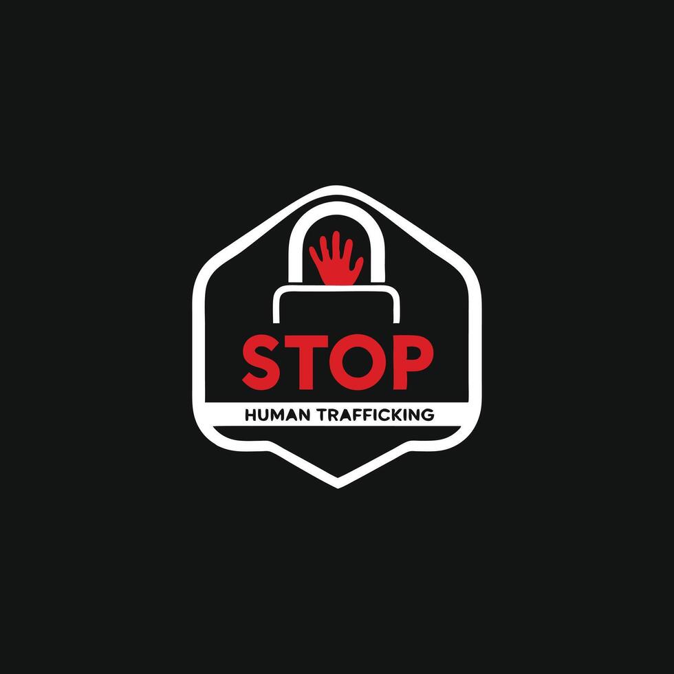 A Call to Action Stop Human Trafficking vector