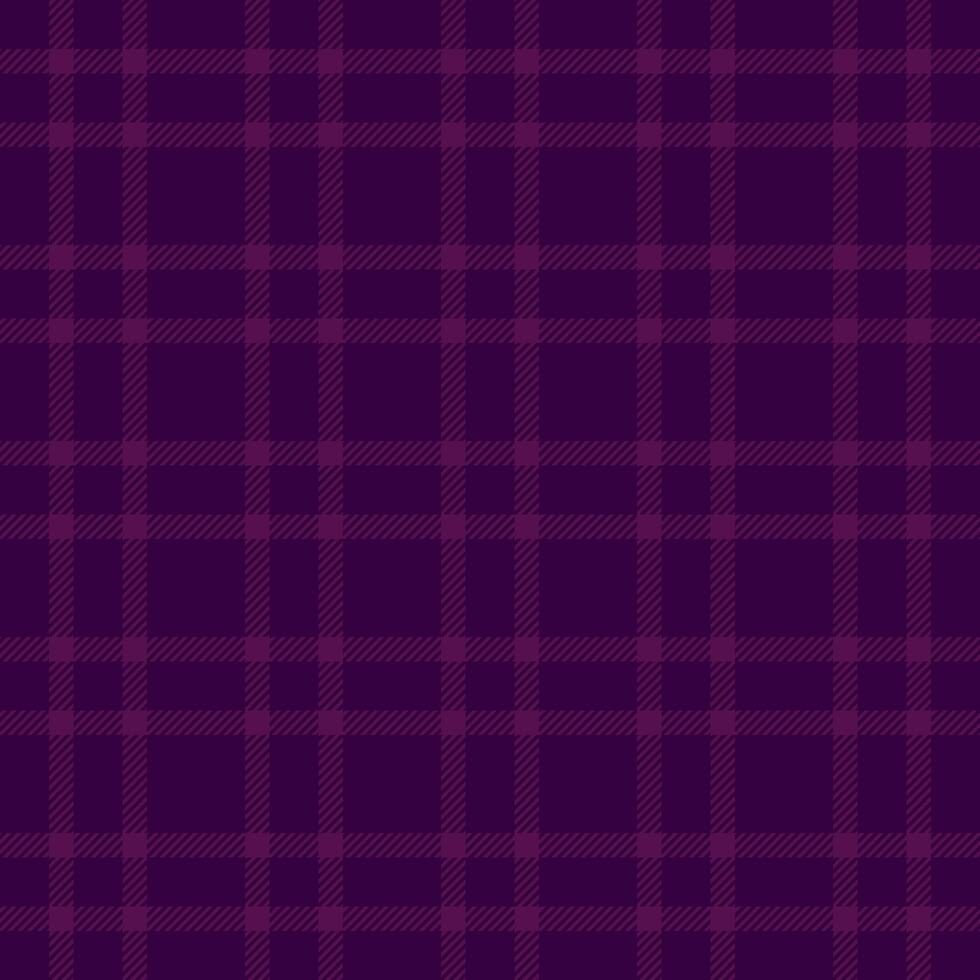 Textured plaid textile, designer fabric tartan background. Antique check texture pattern seamless in dark and magenta colors. vector