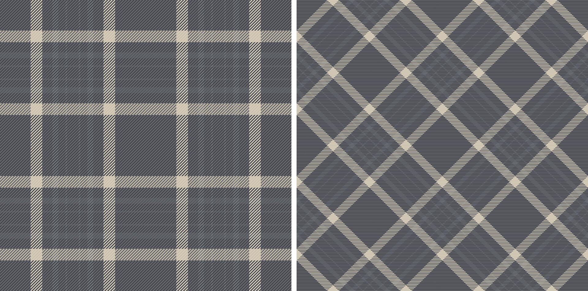 Textile seamless texture of check background with a plaid tartan fabric pattern. Set in coffee colors. Classic wardrobe essentials for timeless style. vector