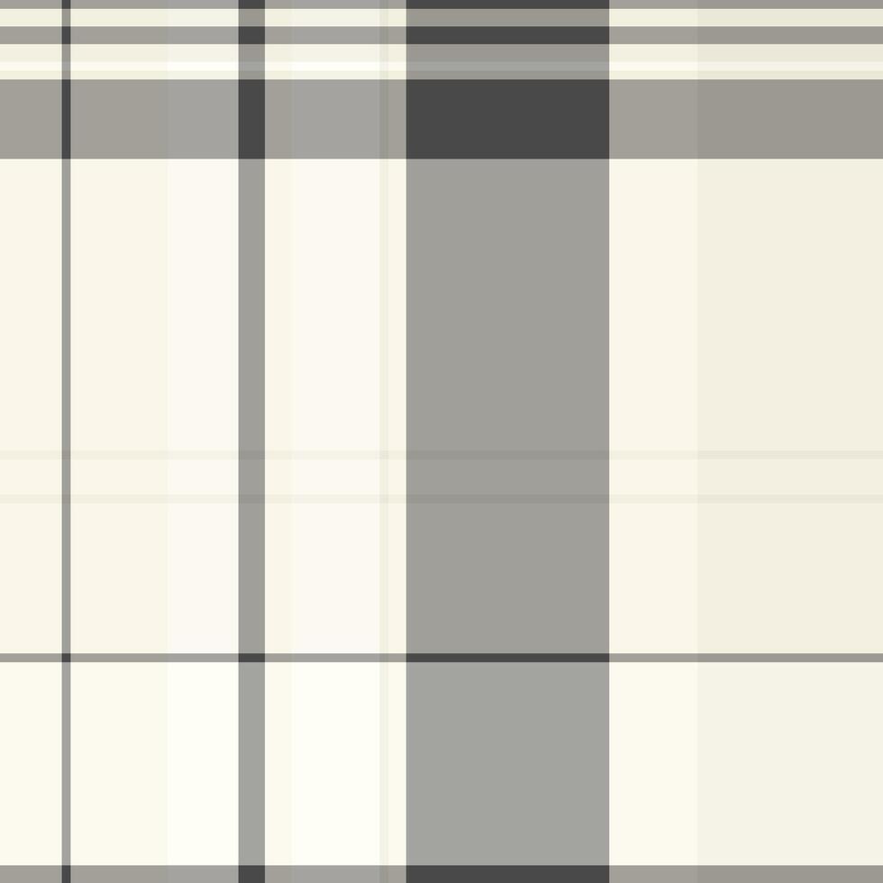Symmetry texture check textile, lady fabric pattern plaid. Canvas seamless background tartan in grey and sea shell colors. vector