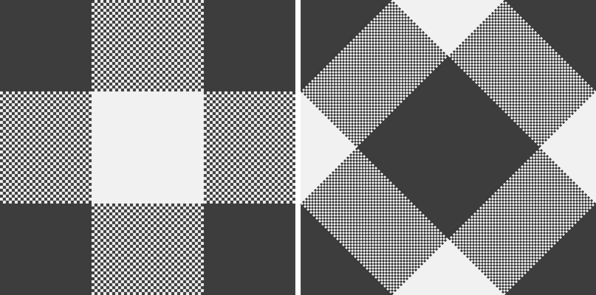 Fabric background plaid of tartan check seamless with a pattern texture textile. Set in monochrome colors for graphic design detailed editable swatch. vector