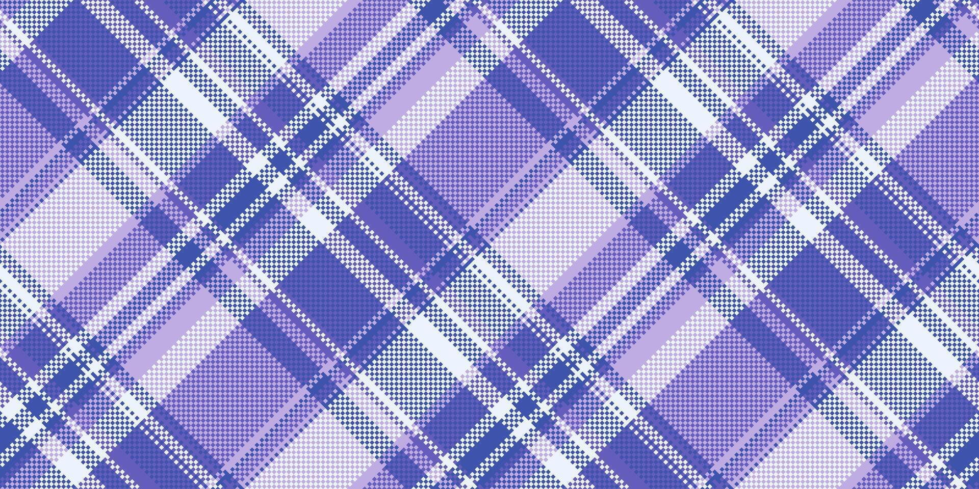 Preppy plaid seamless pattern, knot texture background textile. Mid tartan check fabric in blue and indigo colors. vector