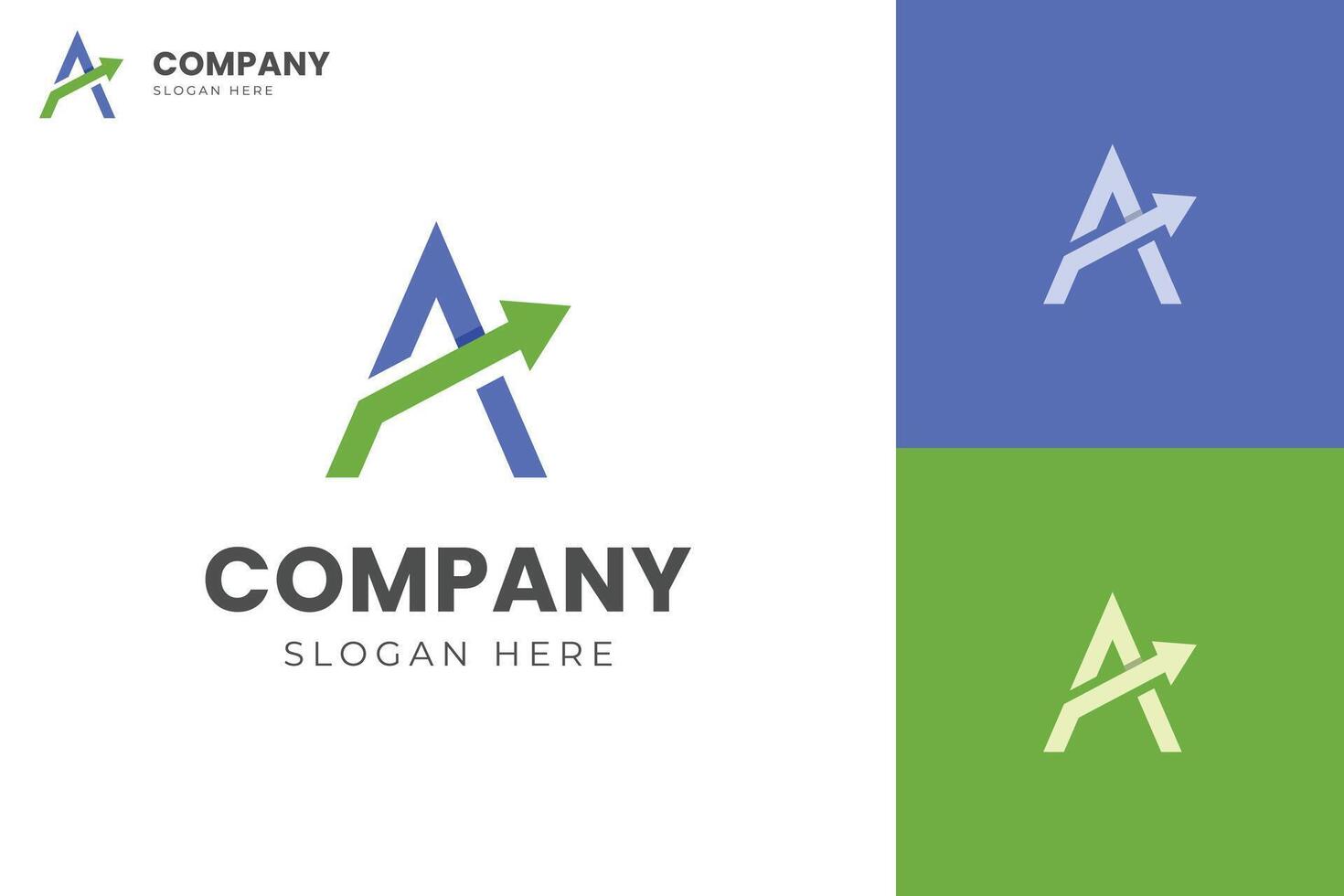 Letter A right arrow logo icon design with accelerate symbol for logistics, direction, business finance logo design vector