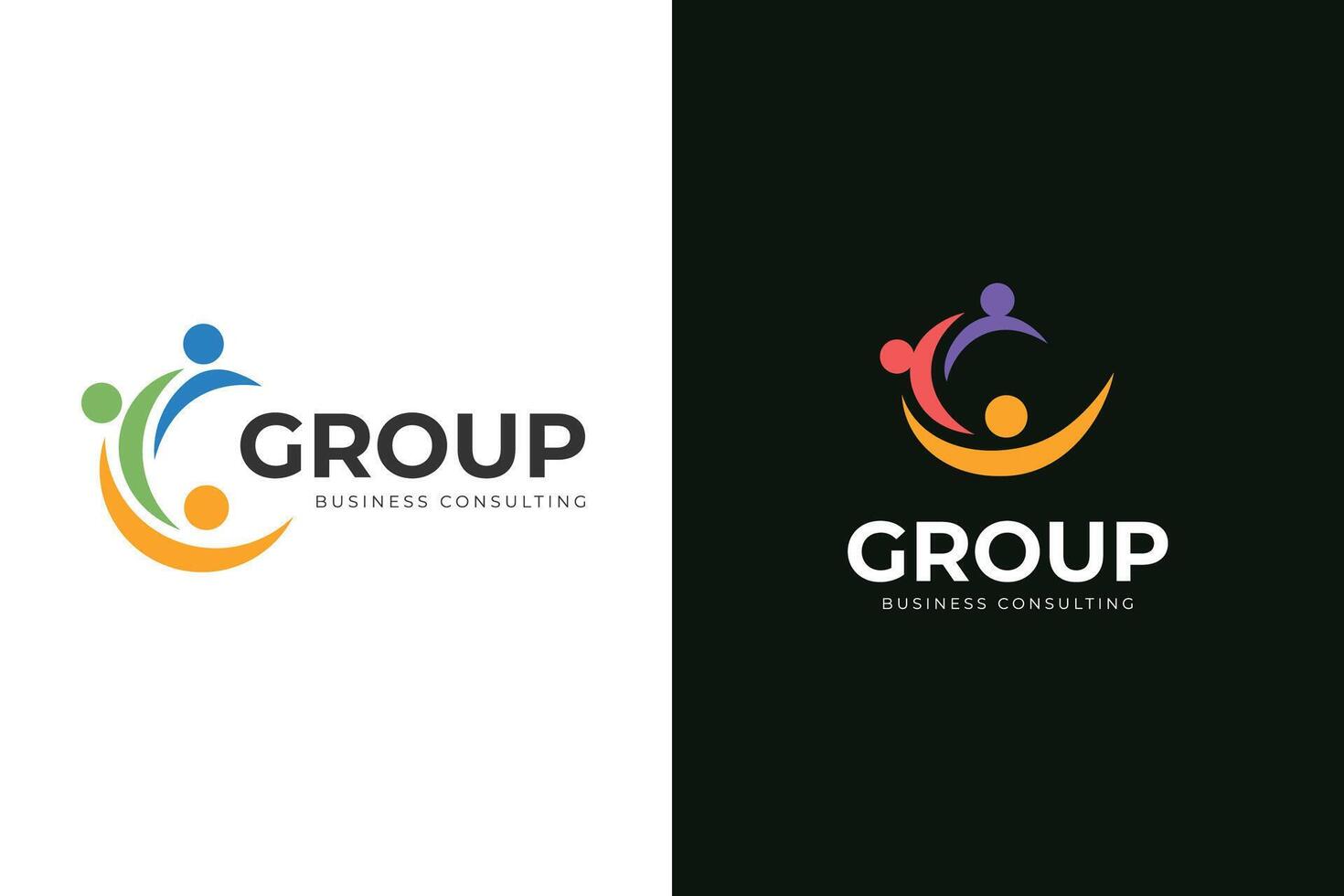 People group with letter c logo design for community, coaching and teamwork logo template vector
