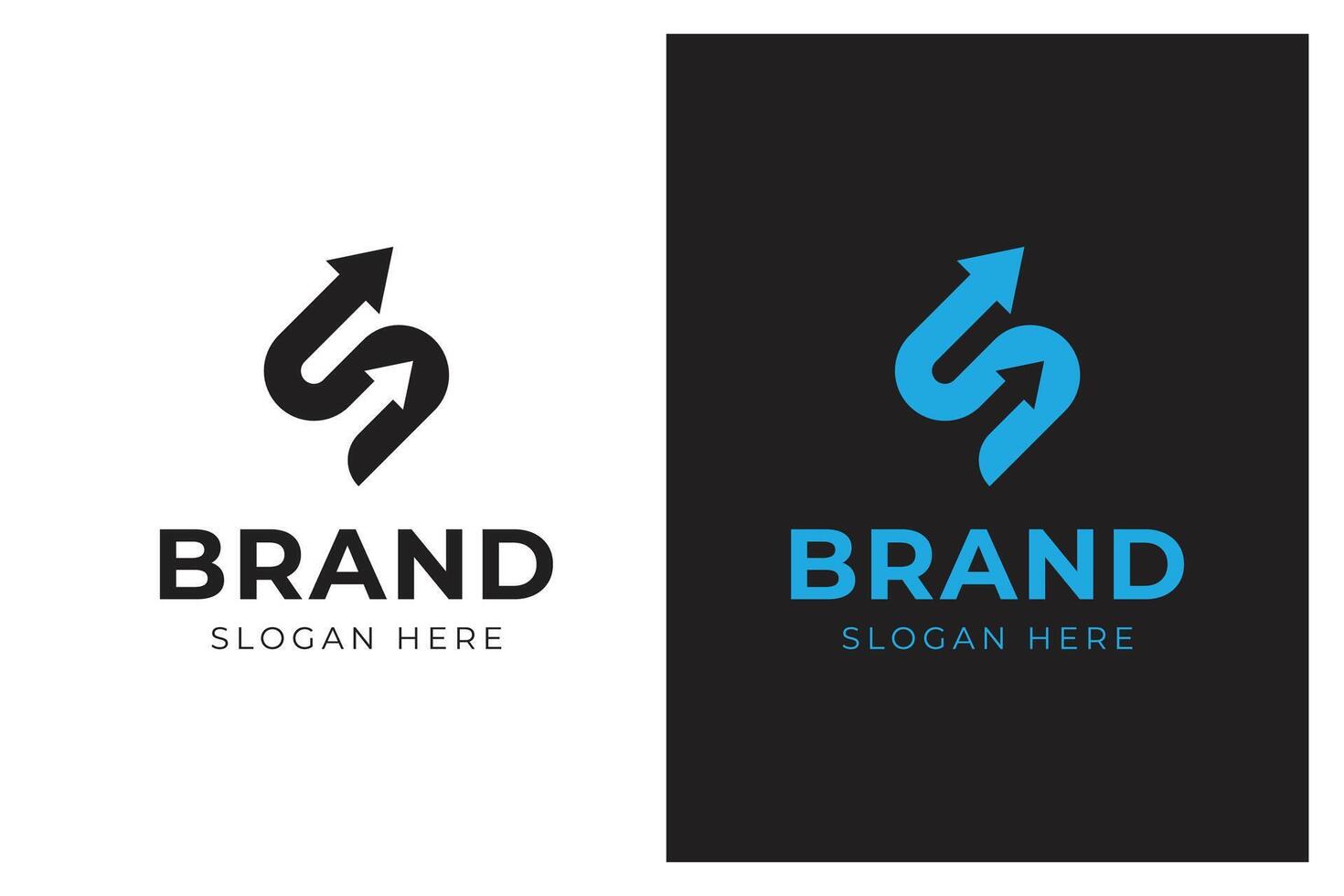 letter S identity logo design with arrow up design concept for logistic, finance, economic logo template vector