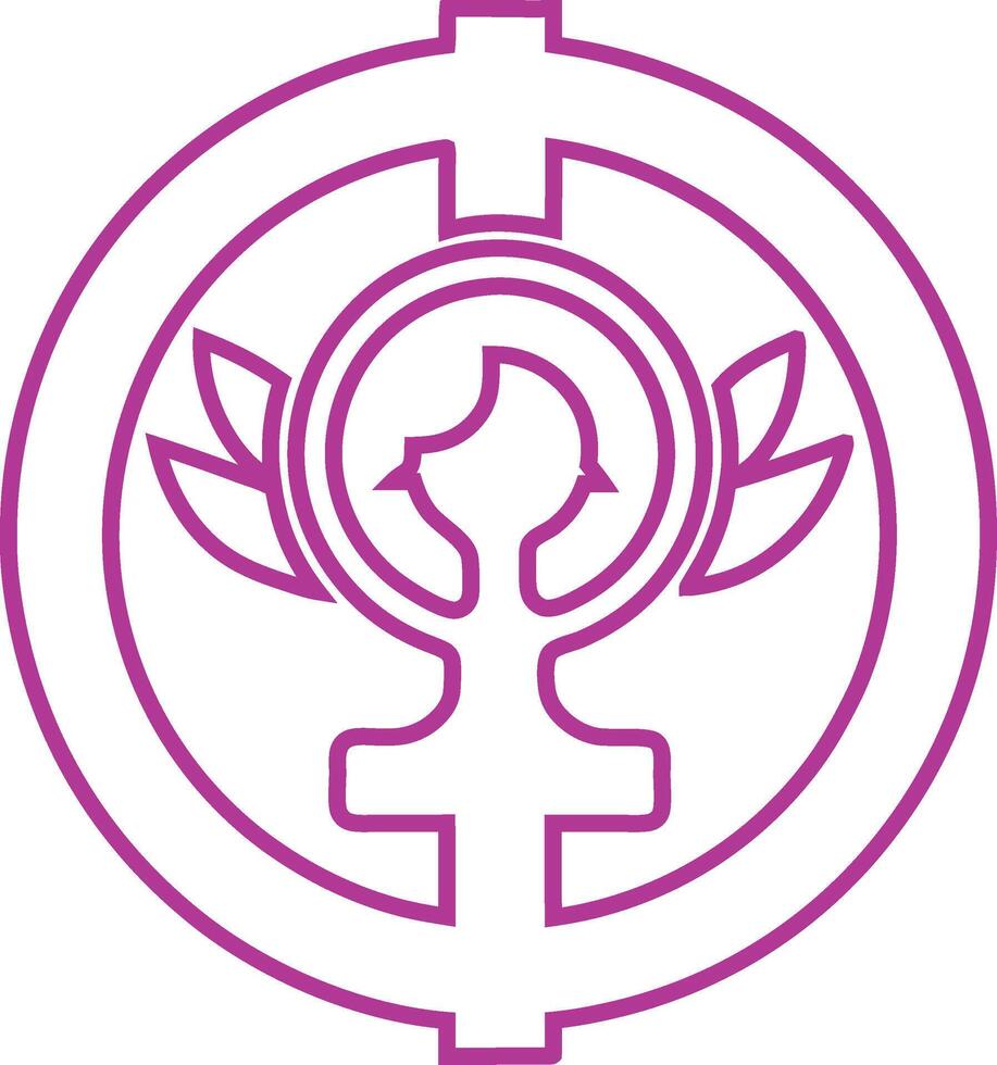 International Women's Day Symbol Silhouette vector