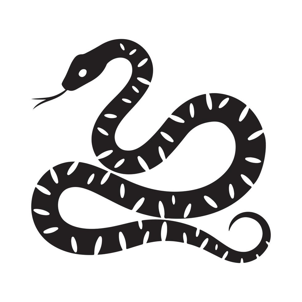 Minimalistic Snake Design for Nature Themes vector