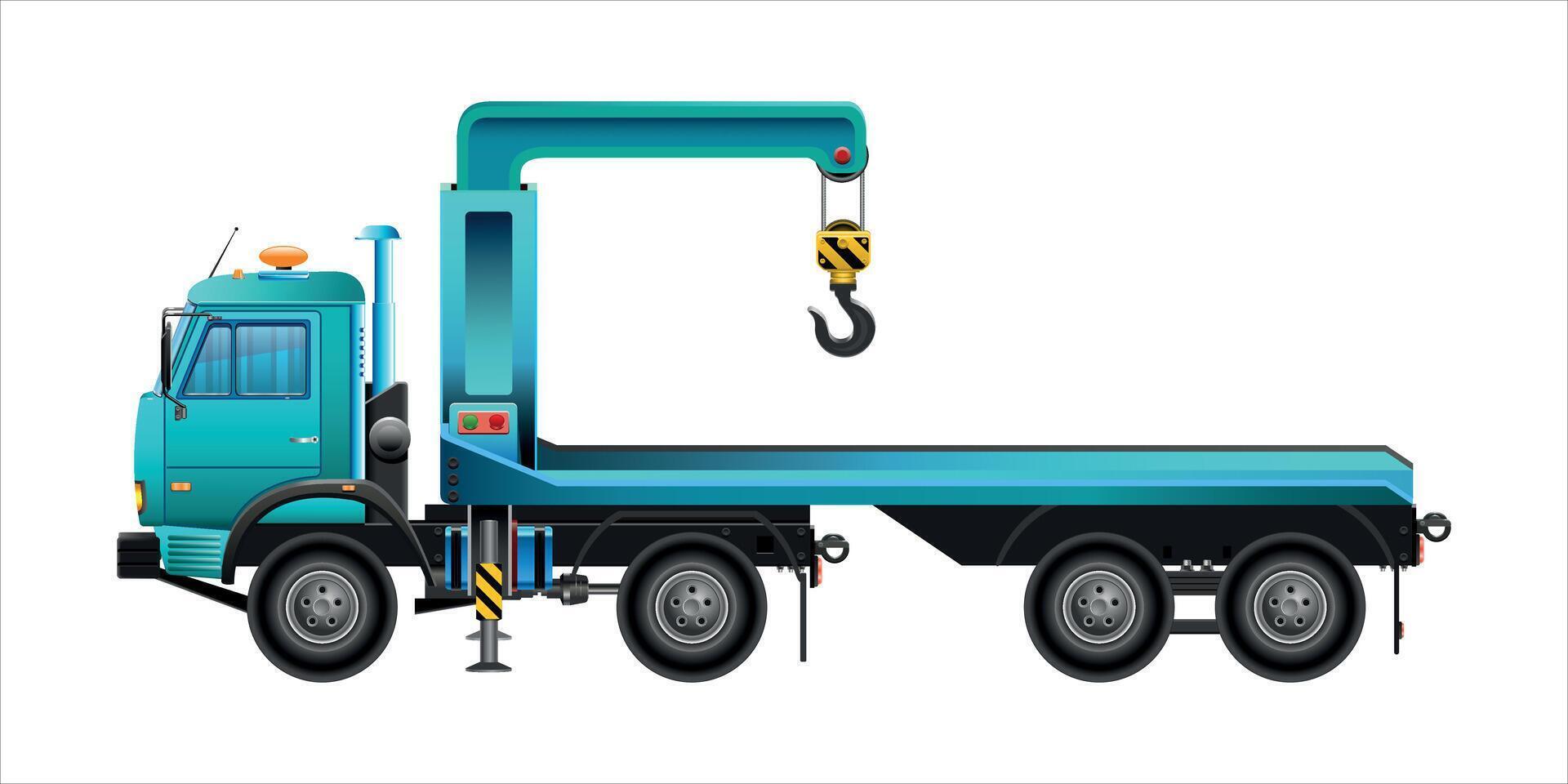 tow trucks crane car illustration vector