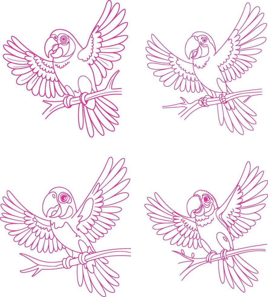 Parrot Illustration Art vector