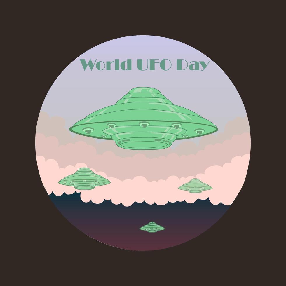 World UFO Day vector