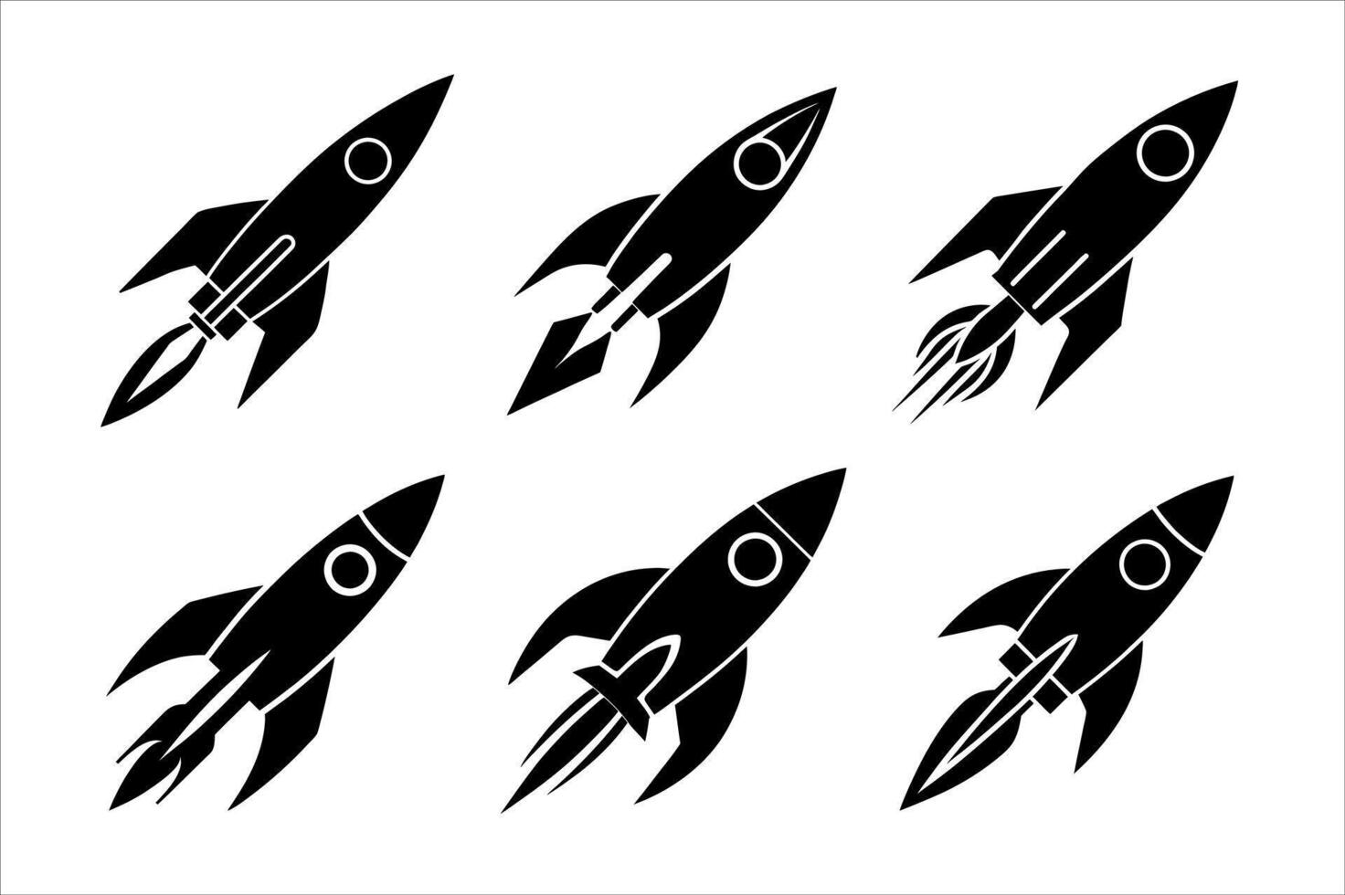 Rocket silhouette design vector