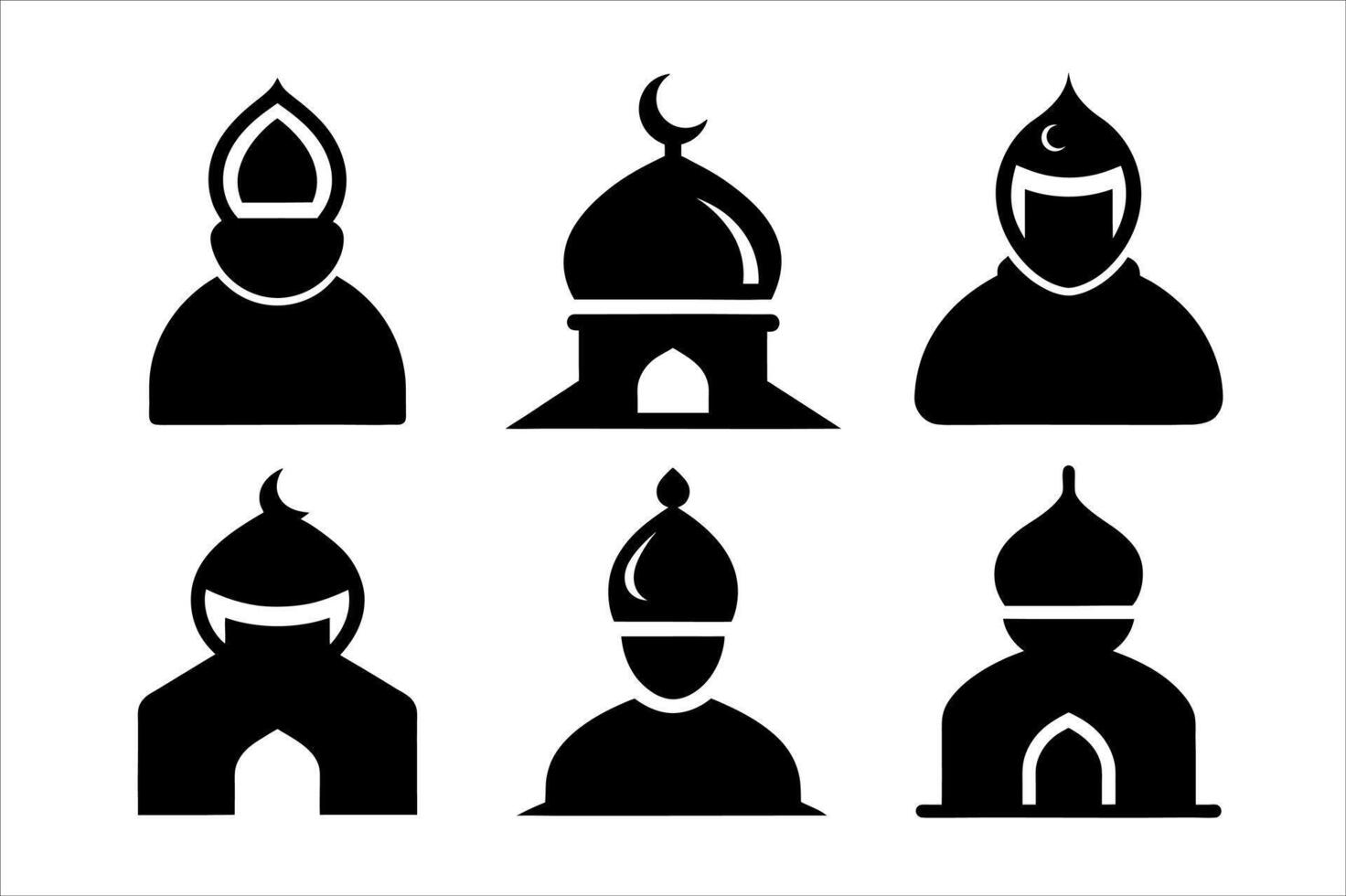 mosque silhouette icon design vector
