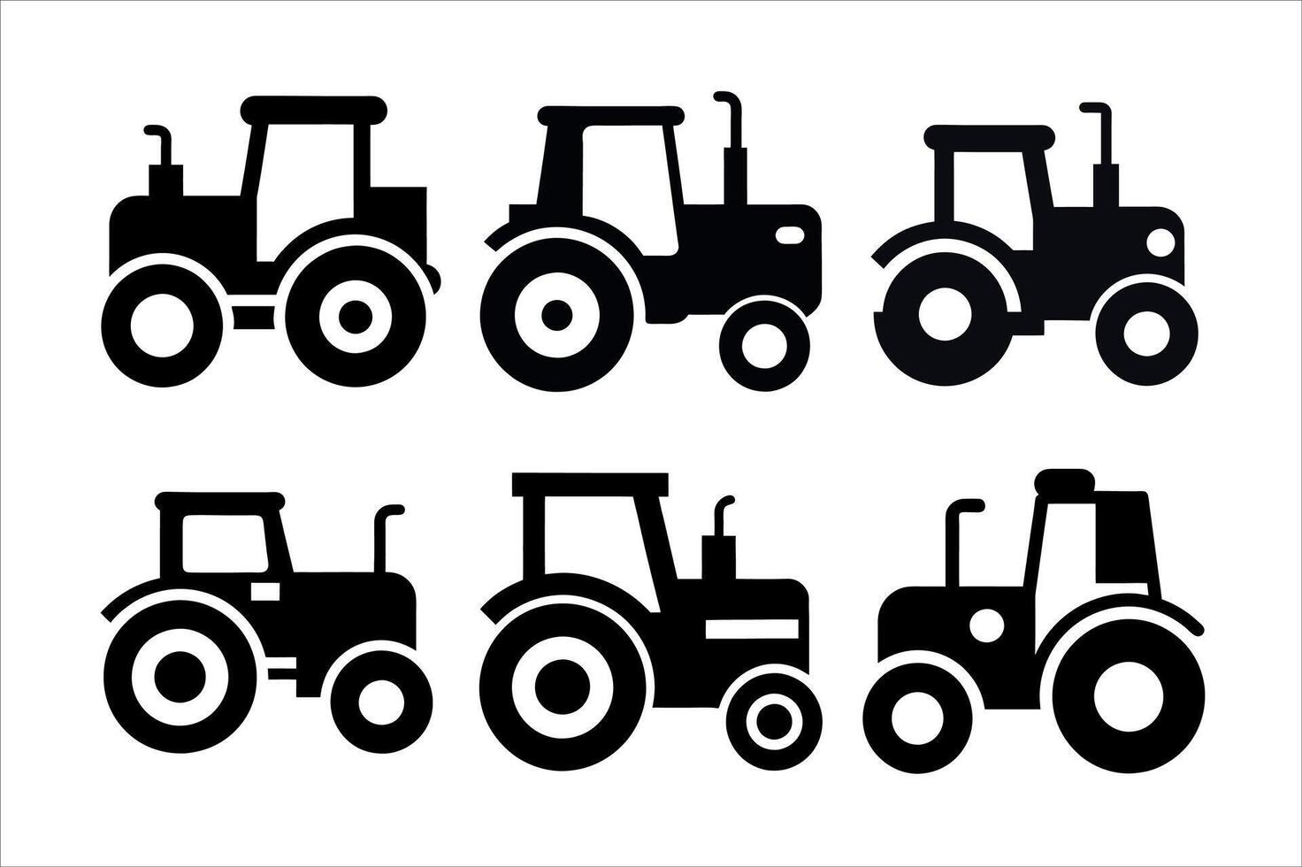 Tractor Icons Set vector