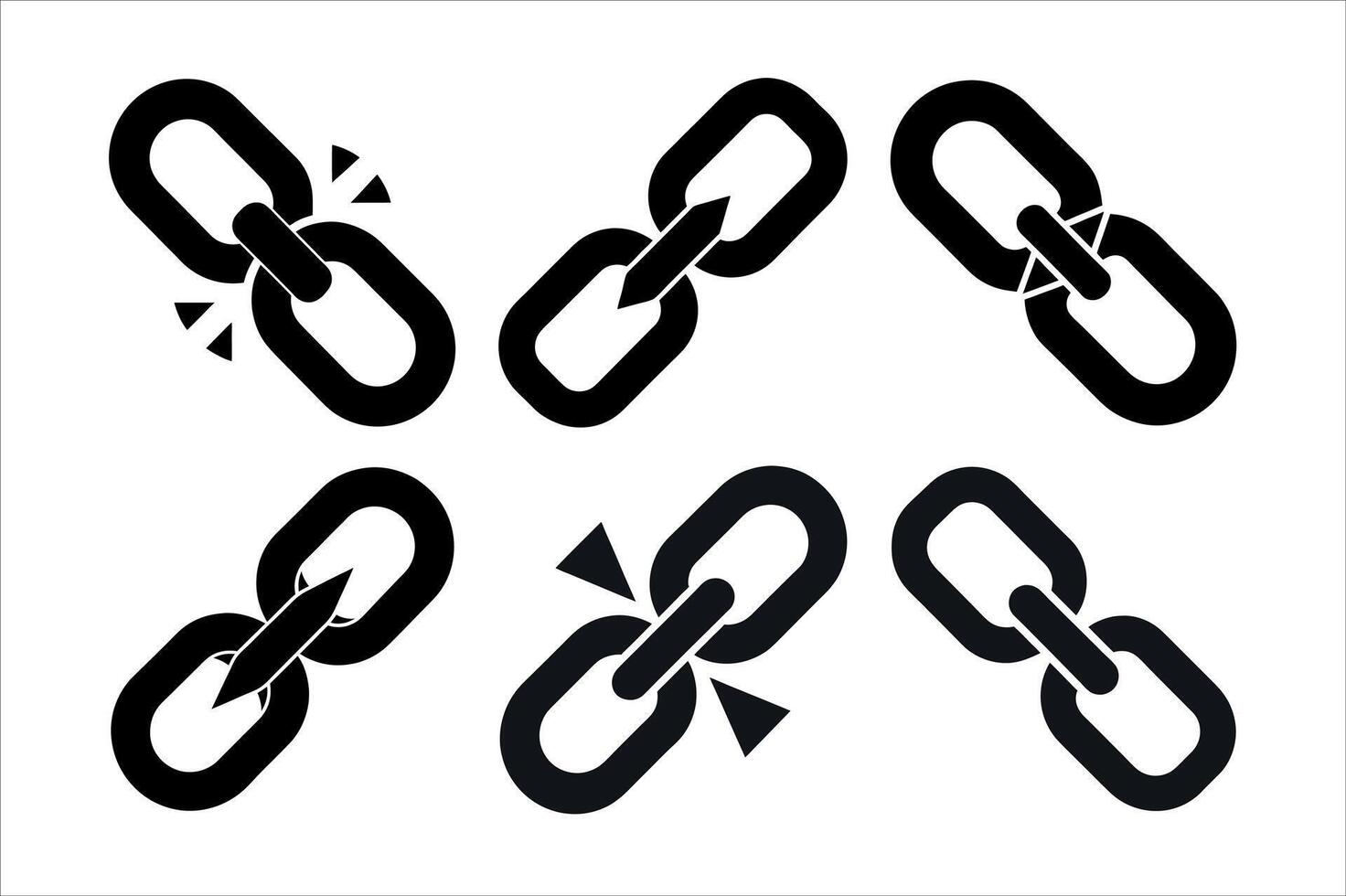 Broken silhouette icon design vector