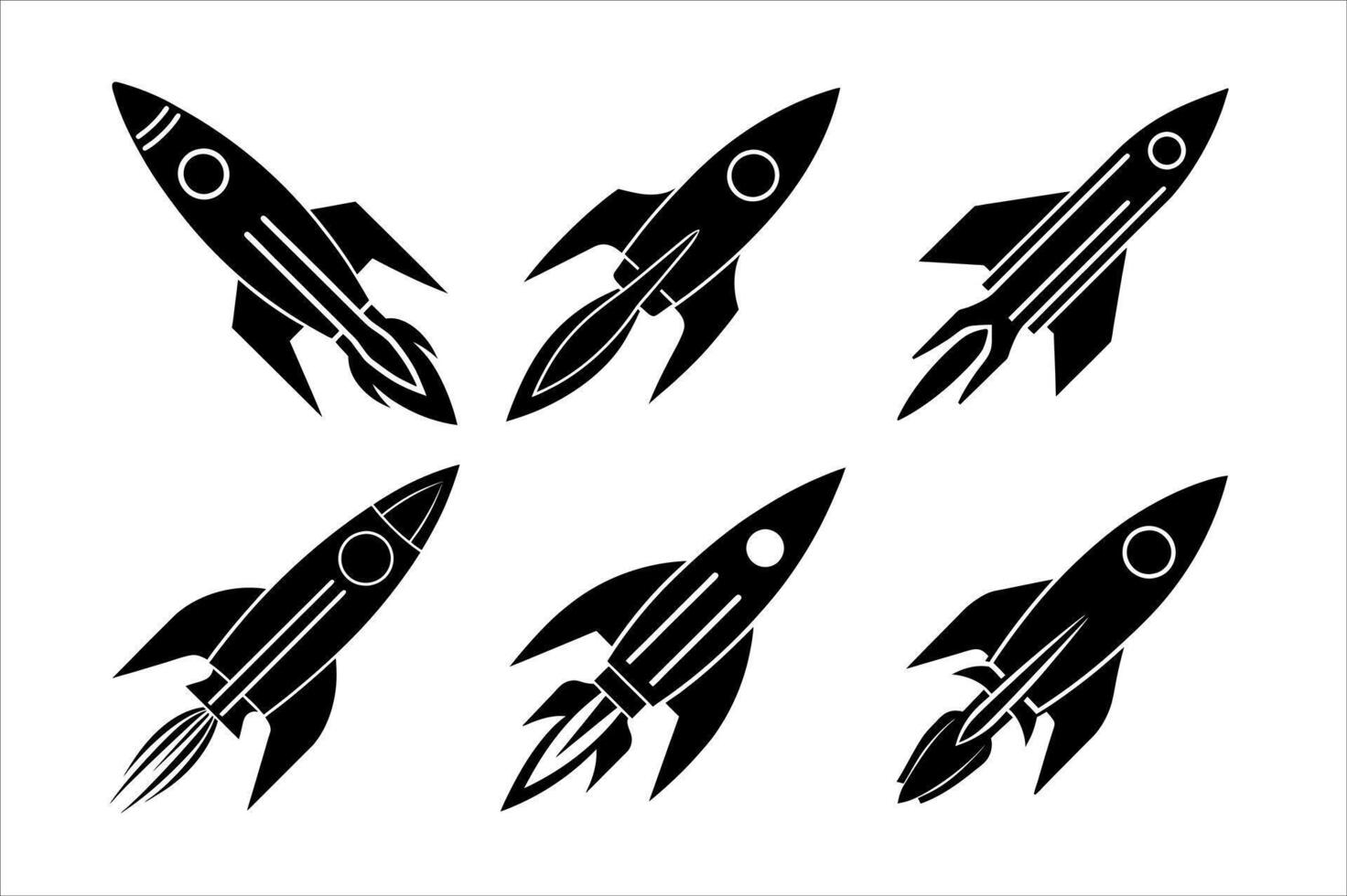Rocket silhouette icon design vector