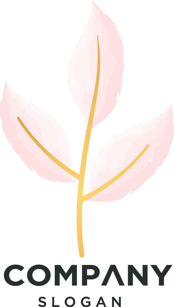 flower logo design idea vector