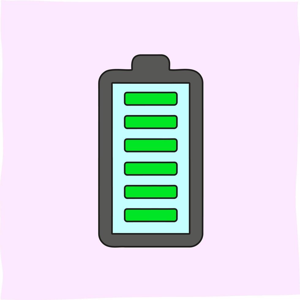 full battery icon illustration, suitable for technology related content vector