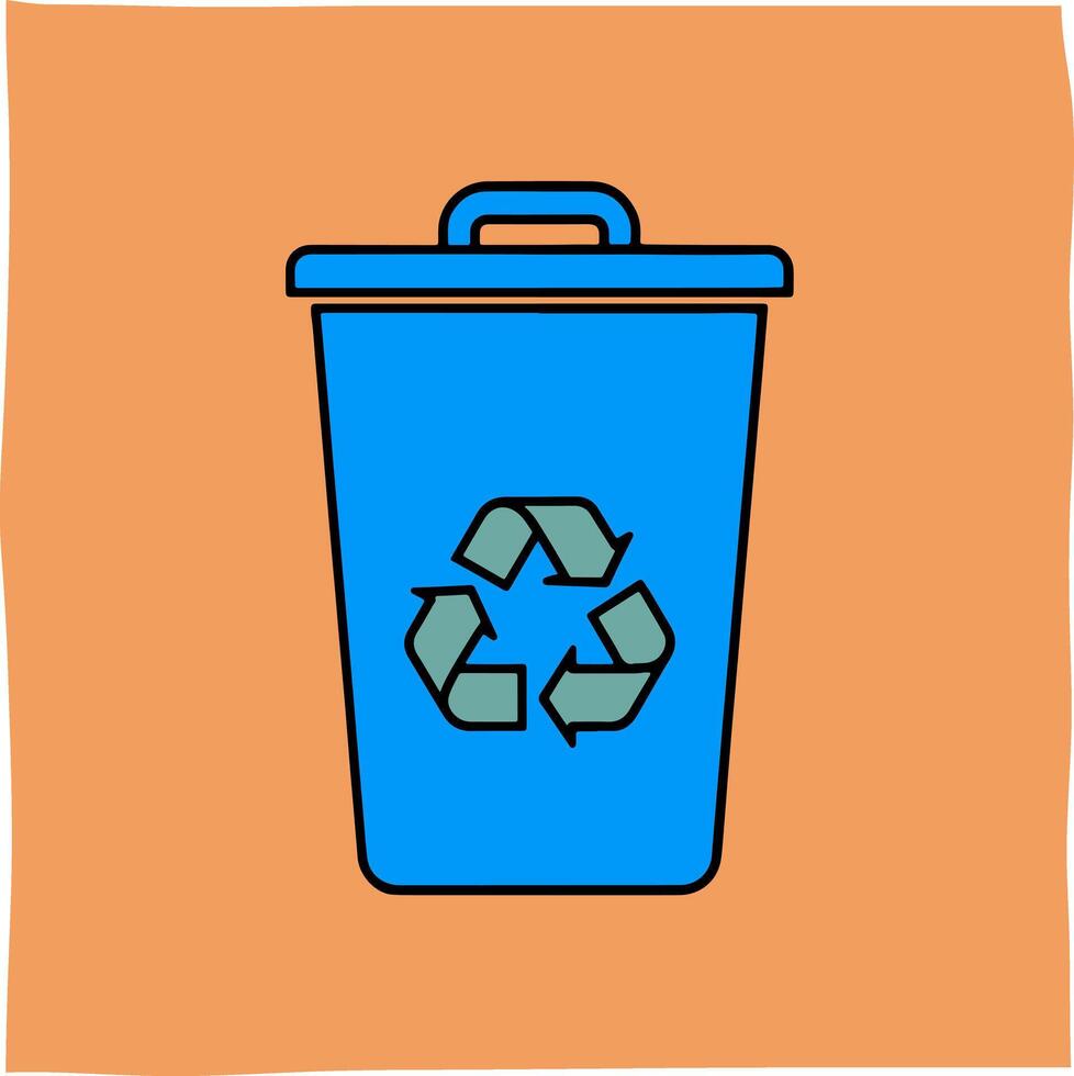 recycle bin icon illustration, suitable for content related to technology for disposing of unused files vector