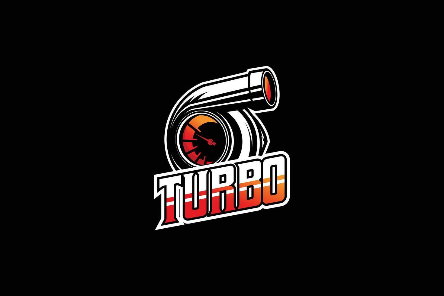 Rpm speed turbo performance logo design, automotive logo design illustration vector