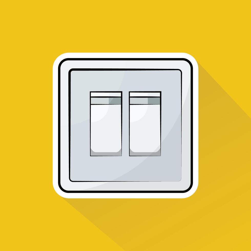 Illustration of Light Switch in Flat Design vector