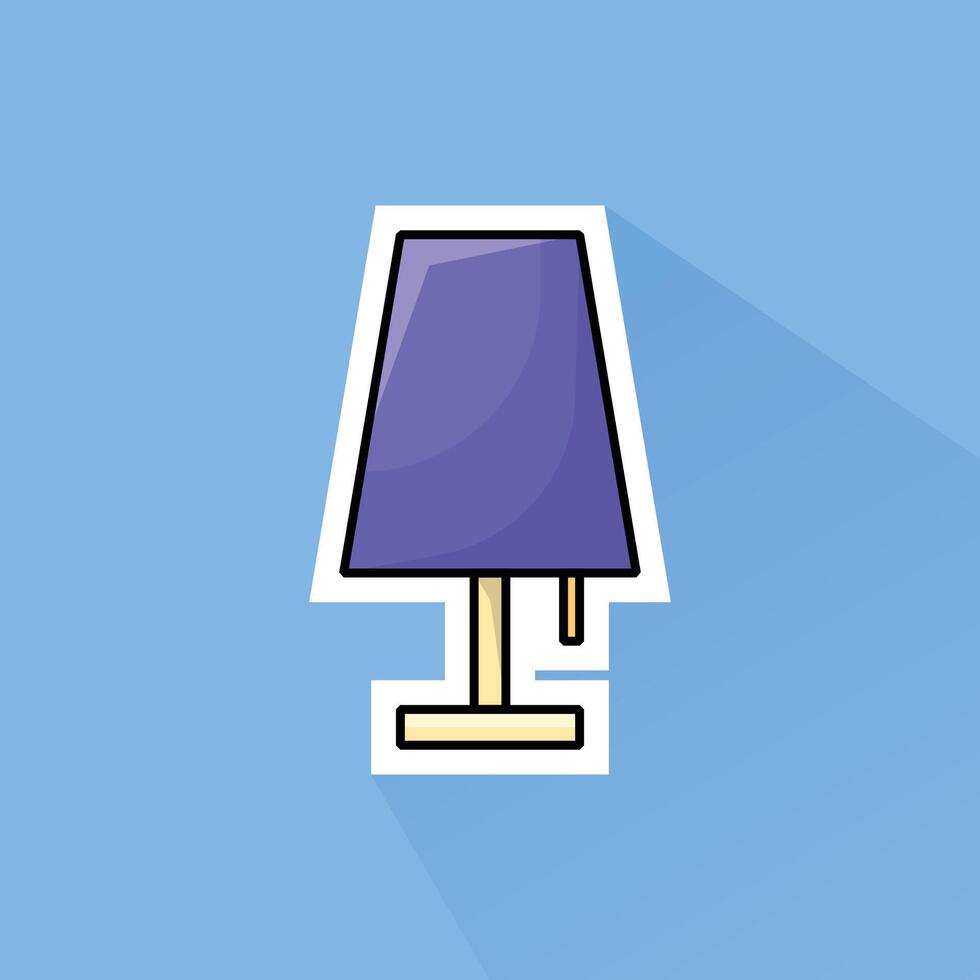 Illustration of Desk Lamp in Flat Design vector