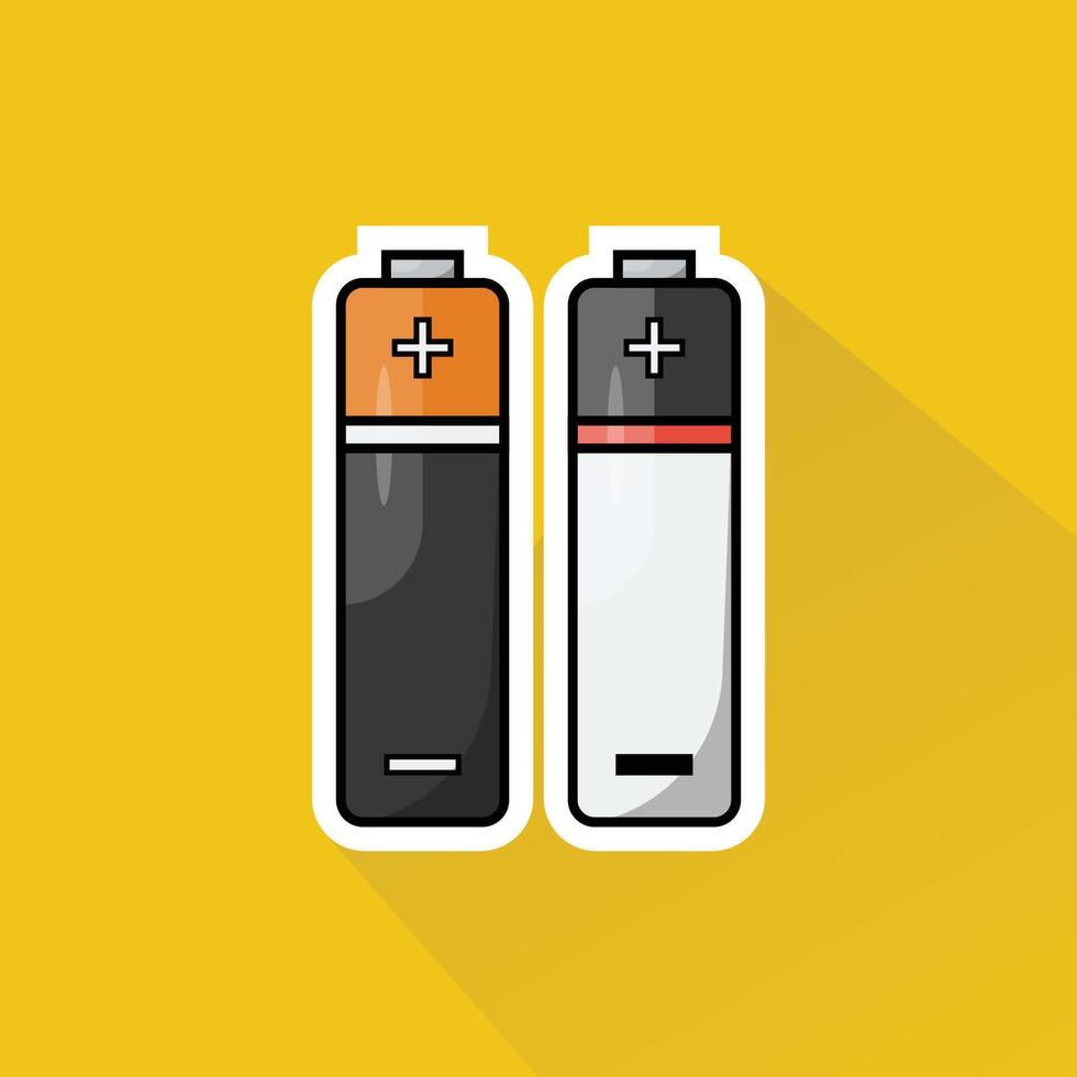 Illustration of Small Battery in Flat Design vector