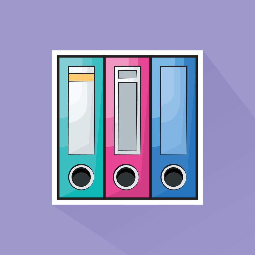 Illustration of Binder in Flat Design vector