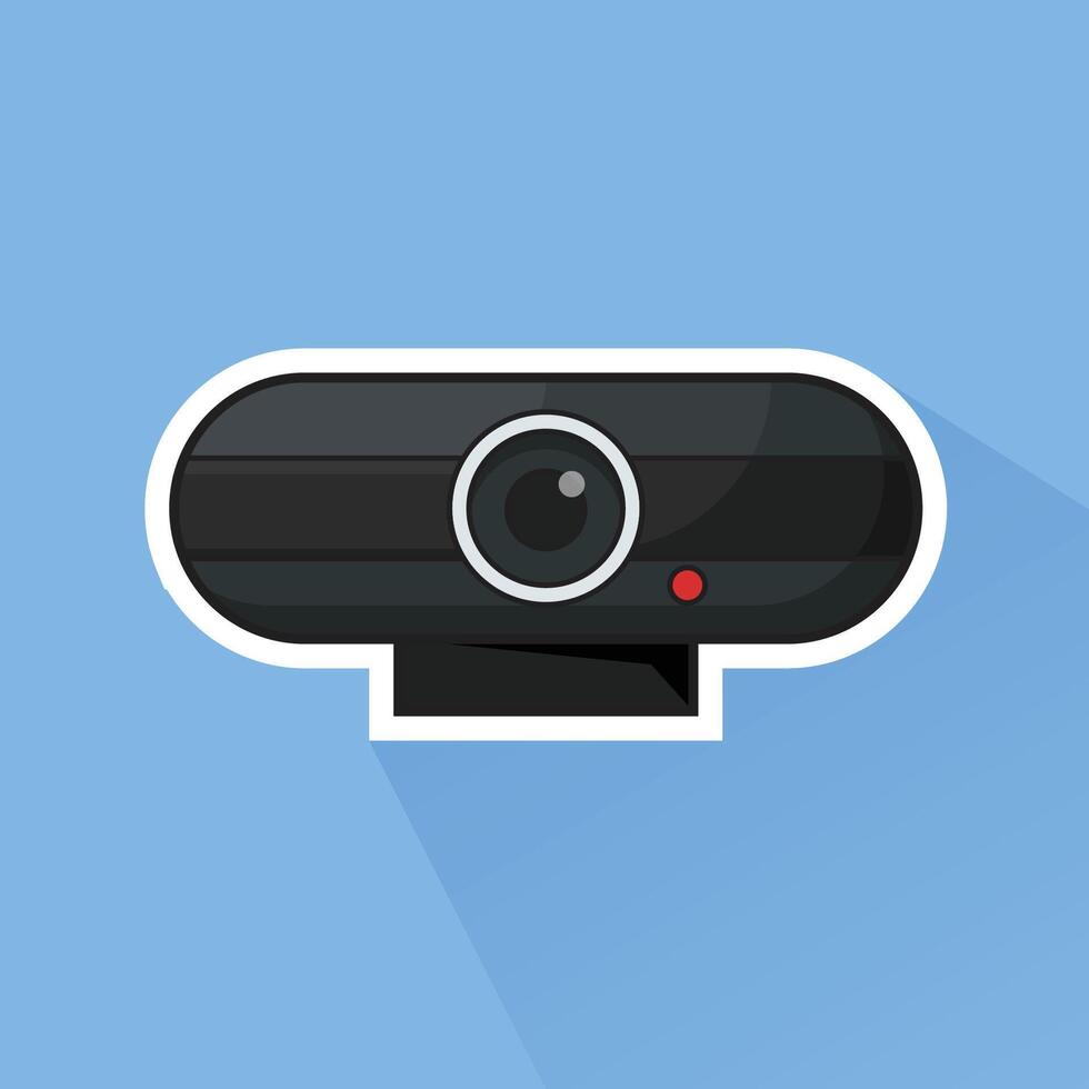 Illustration of Webcam in Flat Design vector