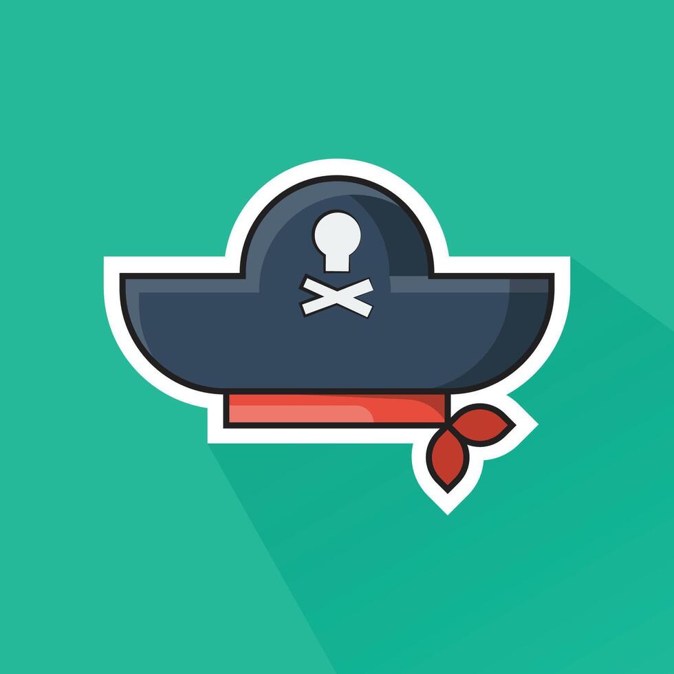 Illustration of Captain Hat in Flat Design vector