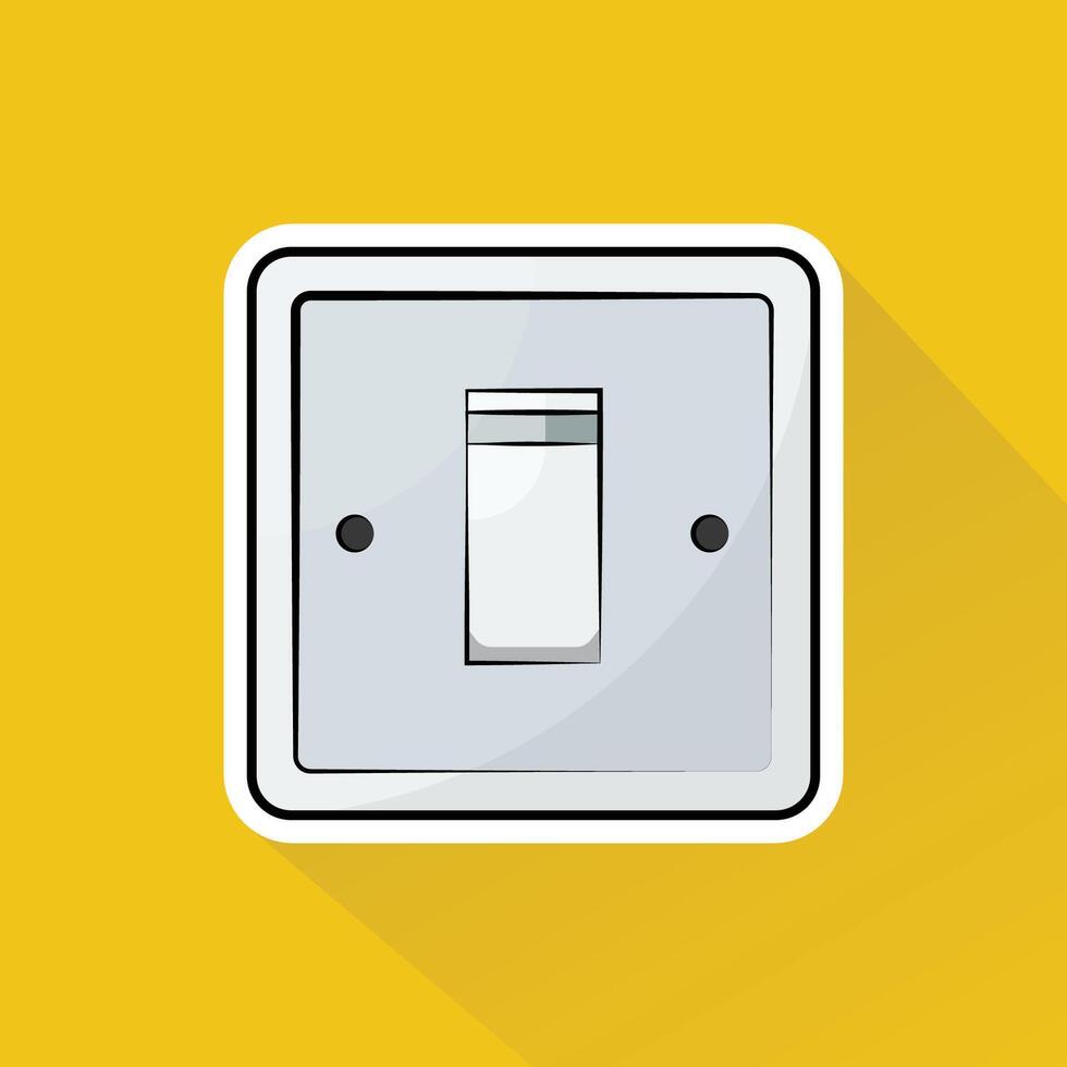 Illustration of Light Switch in Flat Design vector