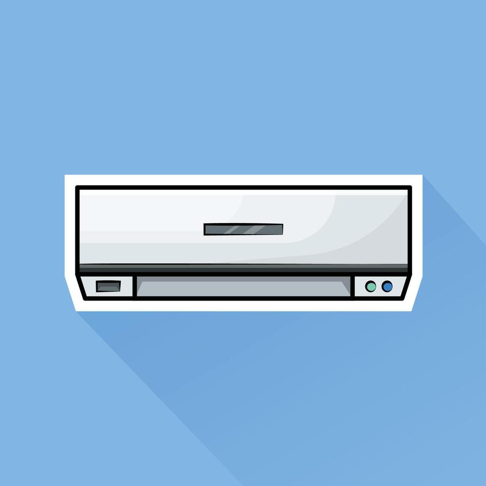 Illustration of Air Conditioner in Flat Design vector