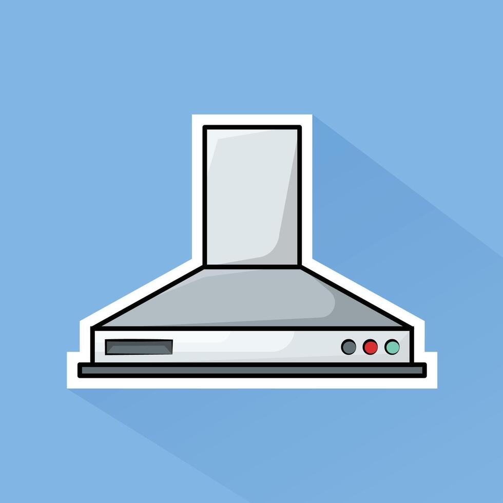 Illustration of Cooker Hood in Flat Design vector