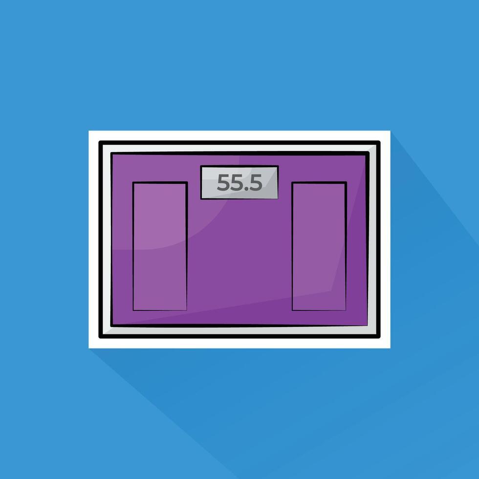 Illustration of Weight Scale in Flat Design vector