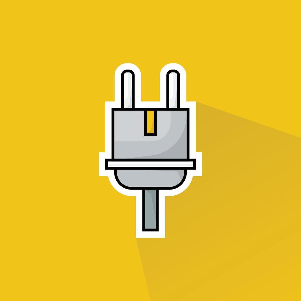 Ilustration of Power Cord in Flat Design vector