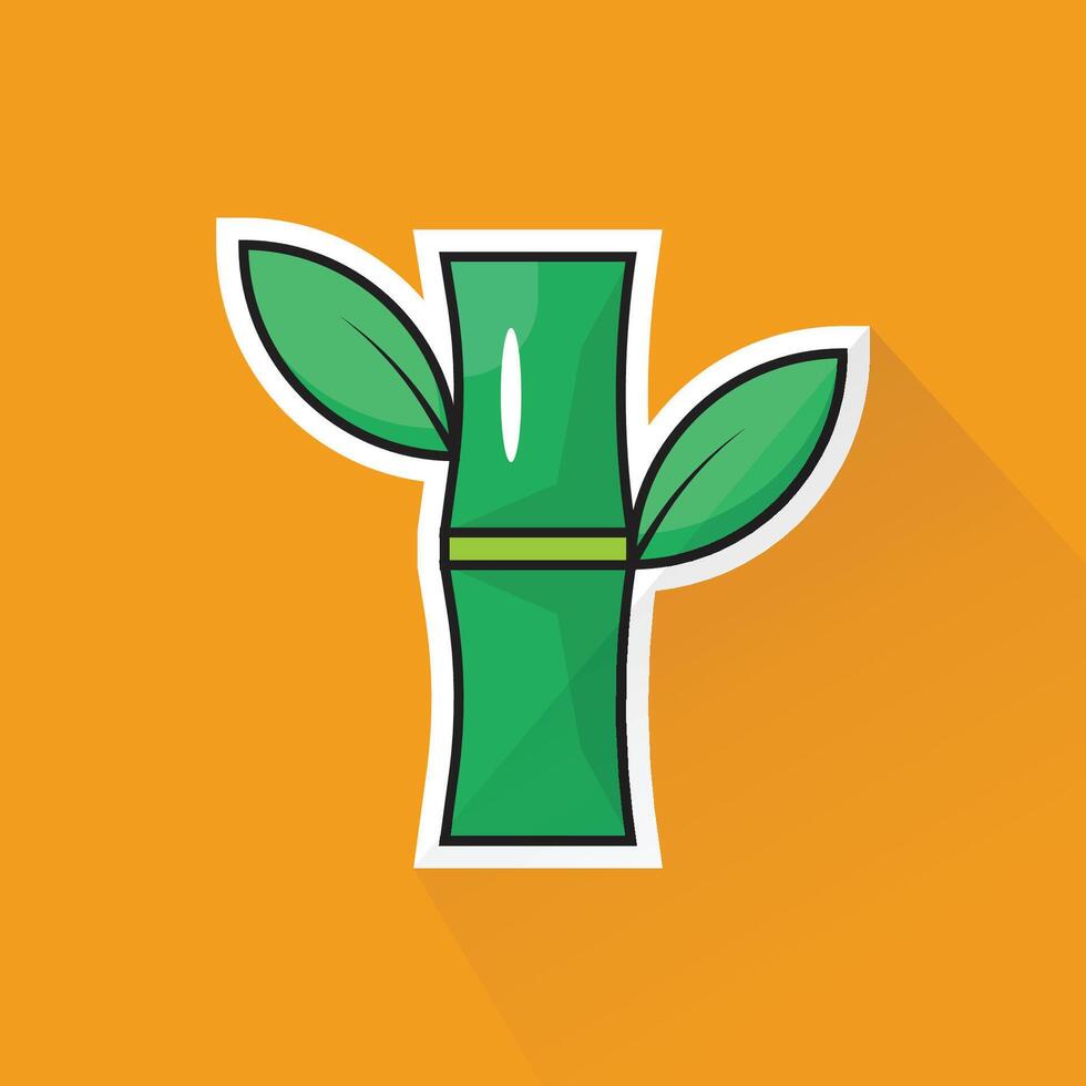 Illustration of Bamboo in Flat Design vector