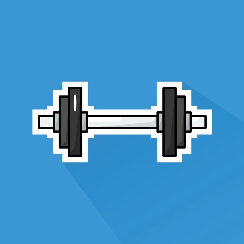 Illustration of Barbell in Flat Design vector